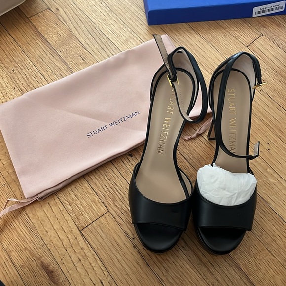 Stuart Weitzman Disco Platform Sandal Black New - Picture 5 of 16